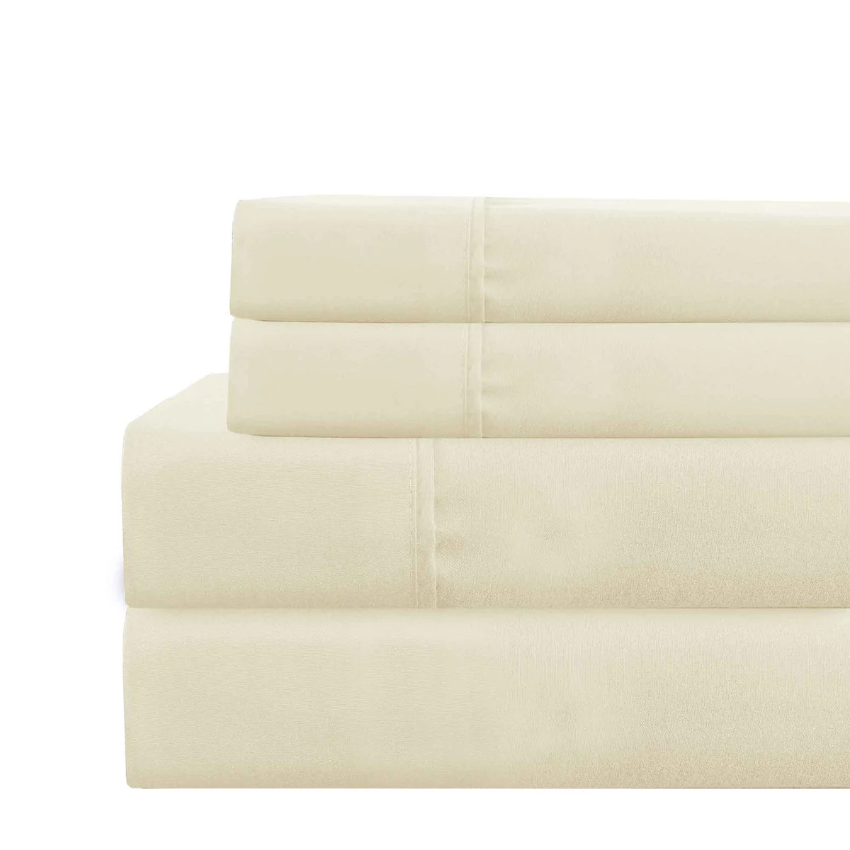 Lanester 4 Piece Deep Pocket King Size Microfiber Sheet Set The Urban Port, Cream