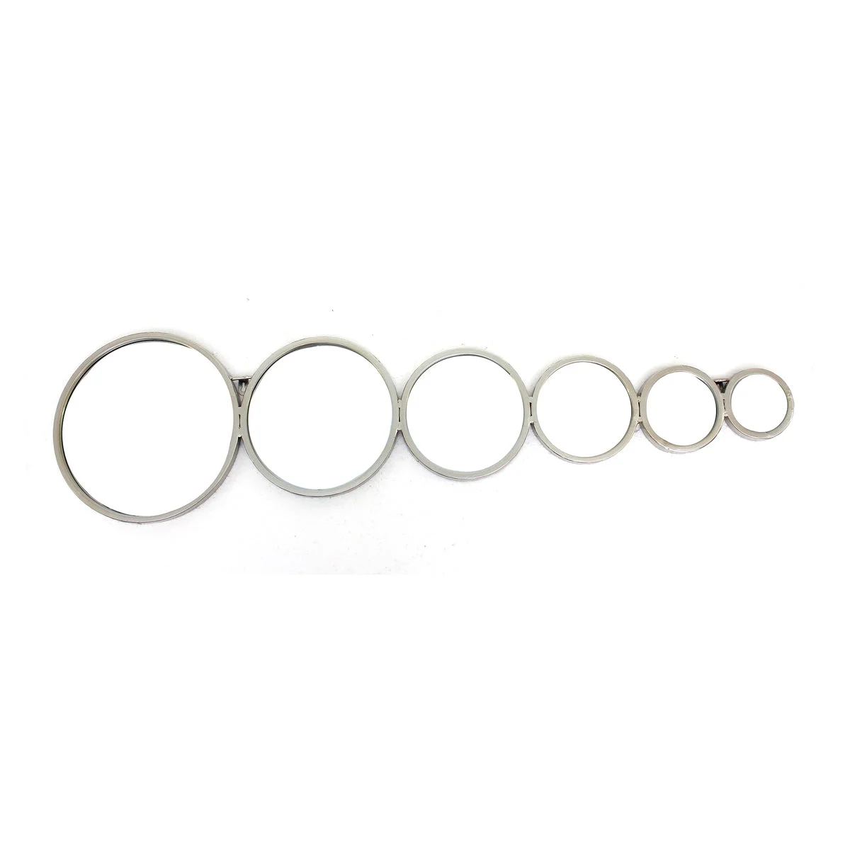 Benzara Metal Wall Decor in Multiple Sizes and Tapered Bubble Shape, Silver