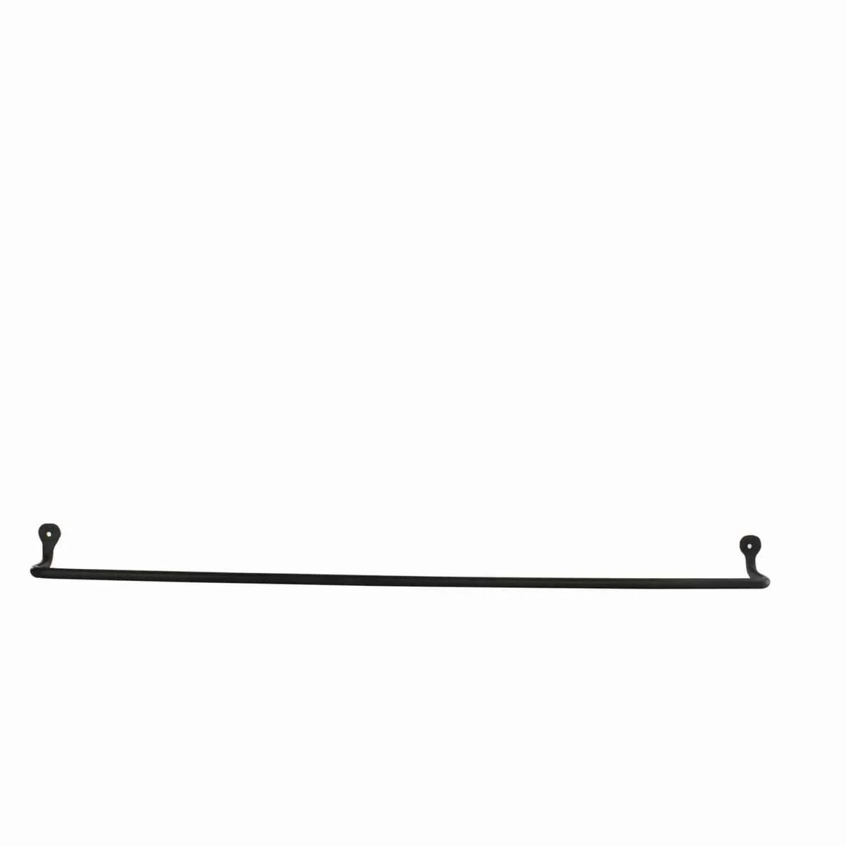 Benzara BM209866 32 Inch Tubular Metal Wall Mounting Bar Hanger, Black
