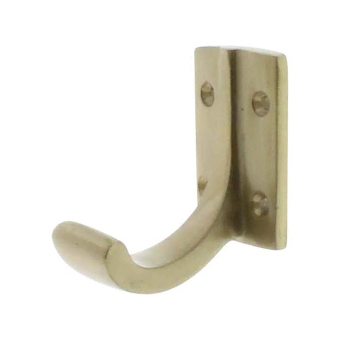 Benzara BM209867 Aluminum Vertical Wall Hook with 4 Holes, Brass