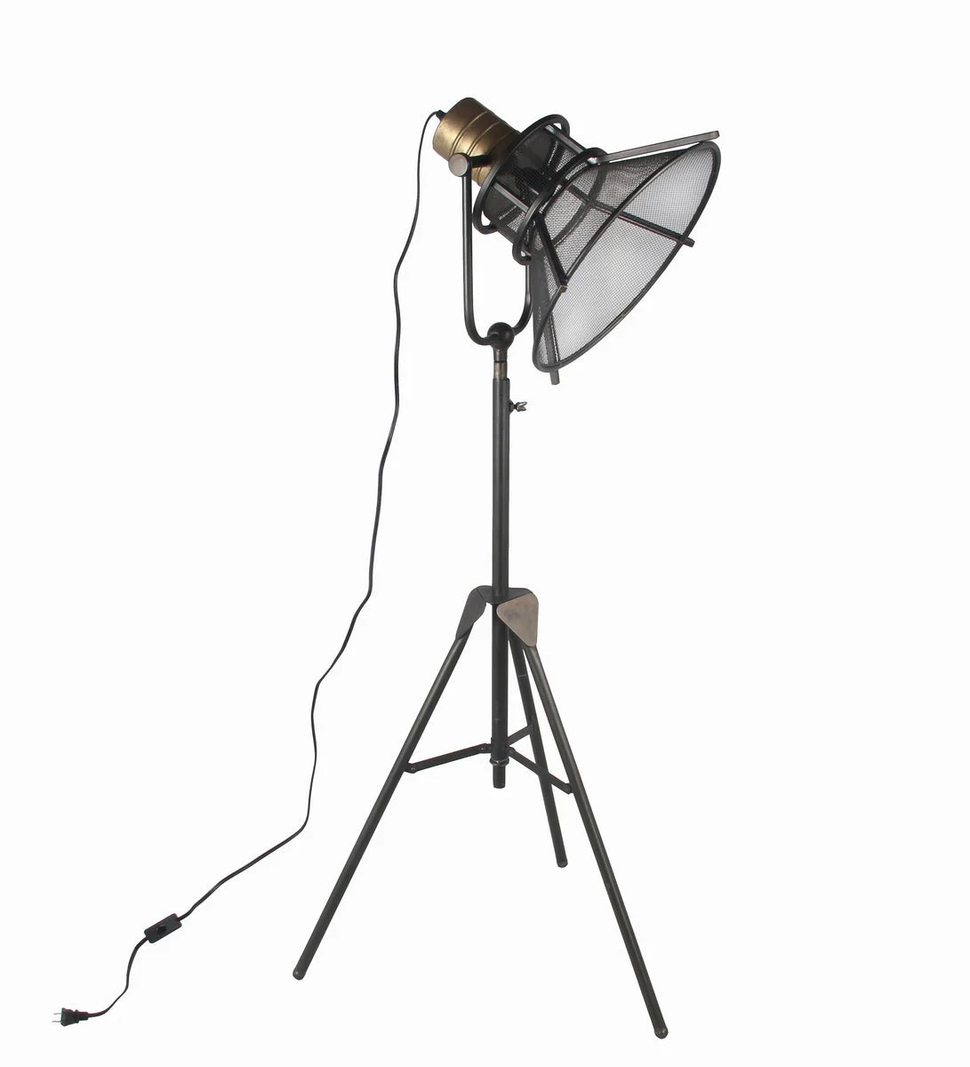 Benzara Industrial Flash Type Table Lamp with COne Shade, Medium, Black
