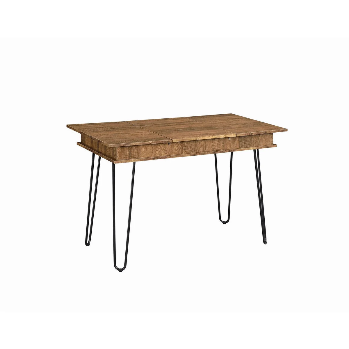 Benzara BM215995 Modern Style Writing Desk with Hidden Storage and USB Port, Rustic Brown