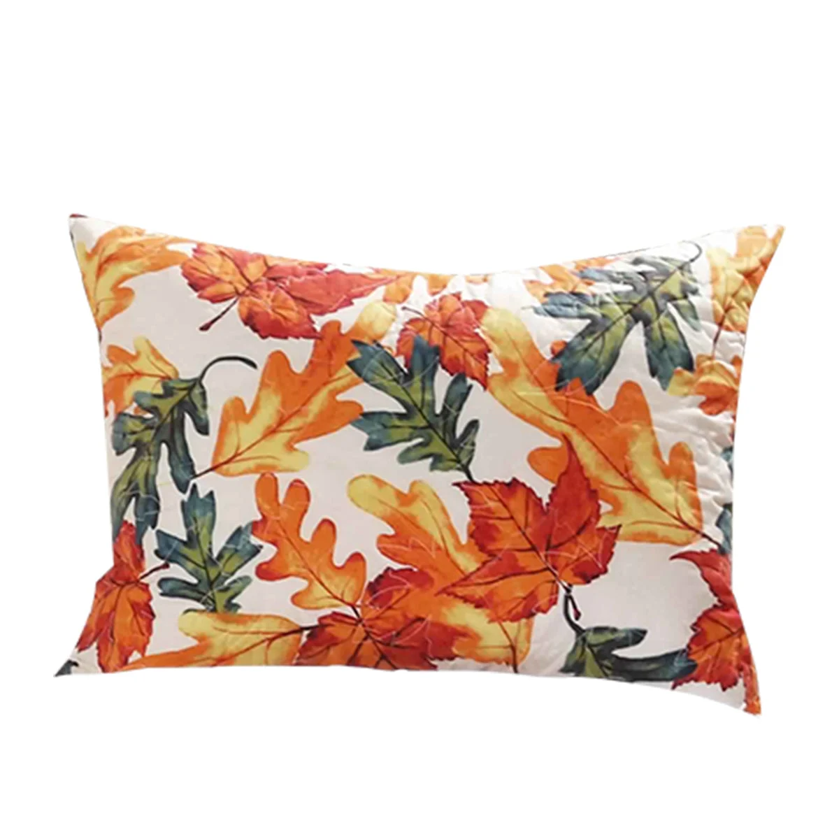 Benzara BM218770 20 X 26 Autumn Floral Print Pillow Sham with Polyester Filling, Multicolor