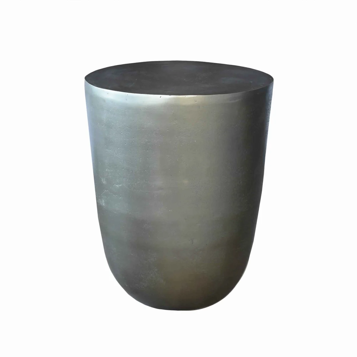 Benzara BM218994 Modern Style Extraterrestrial Looking Metal Drum Table, Gray