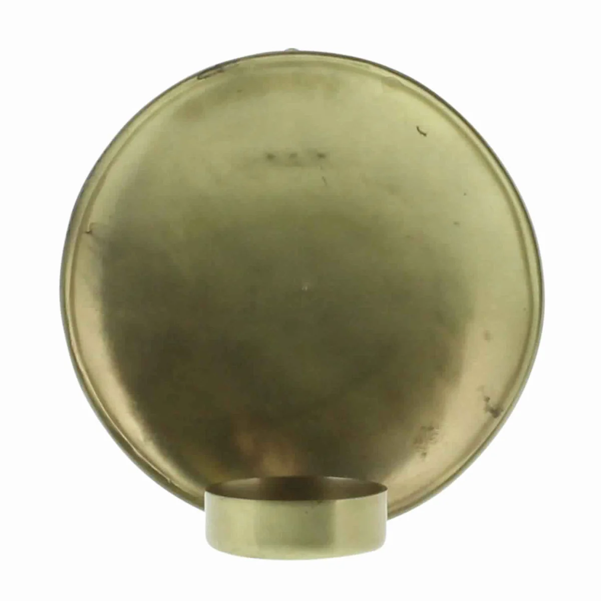 Benzara BM218999 Modern Designed Metal Tealight Wall Sconce with Paraffin Wax, Gold