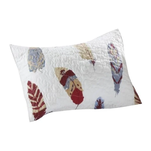 Benzara BM219389 Polyester King Size Quilted Pillow Sham with Dream Catcher Print, Multicolor