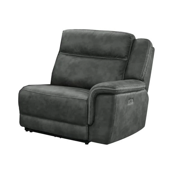 Benzara Fabric Upholstered Wooden Chair with Tufted Seat, Gray