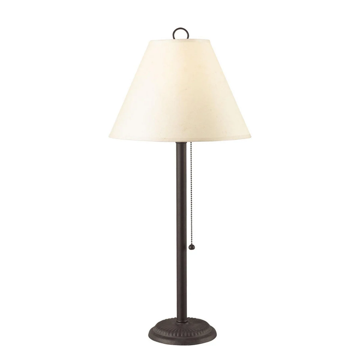 Benzara Paper Shade Metal Table Lamp with Pull Chain Switch,Set of 4,White and Black