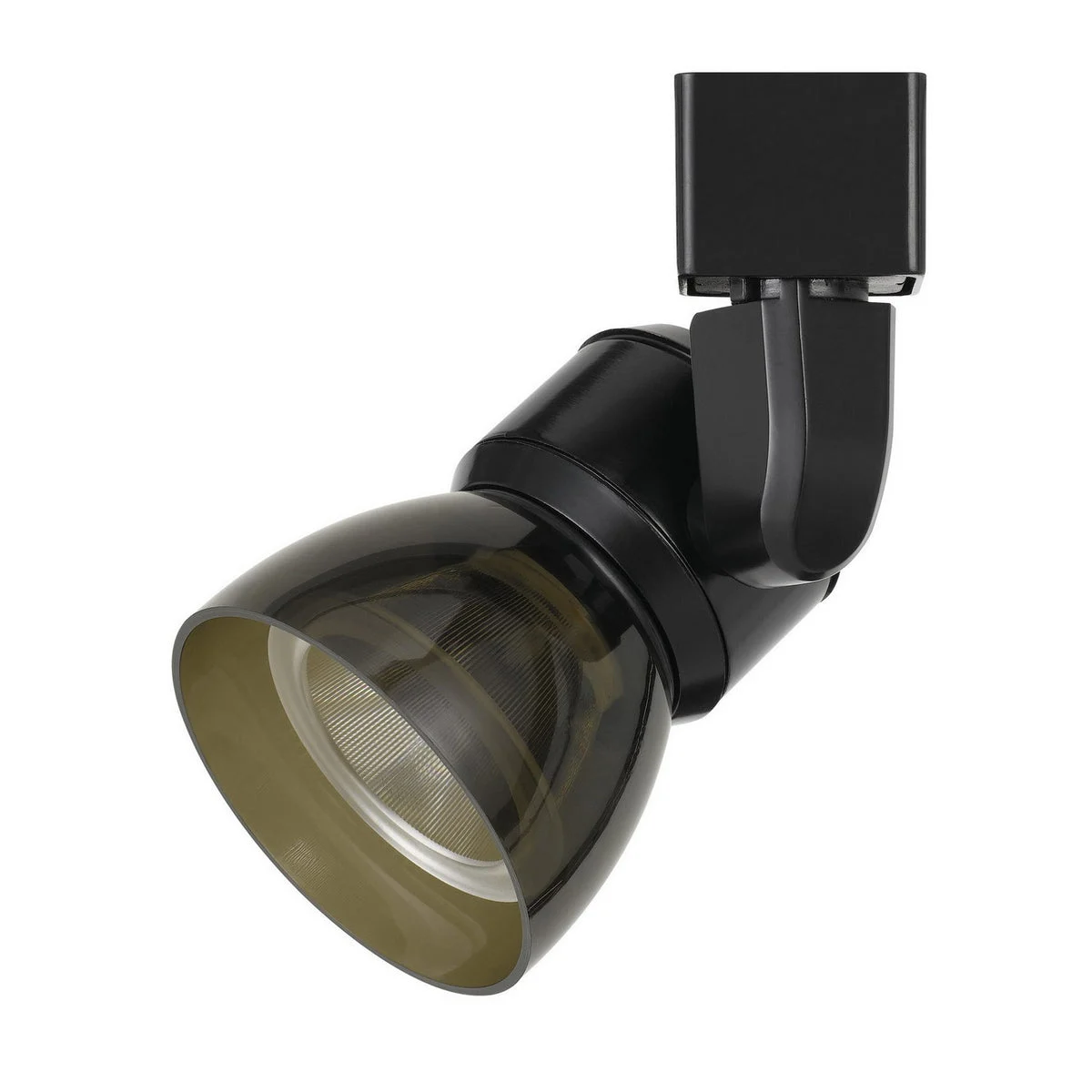 Benzara Metal and Clear Polycarbonate Led Track Fixture, Black and Gray