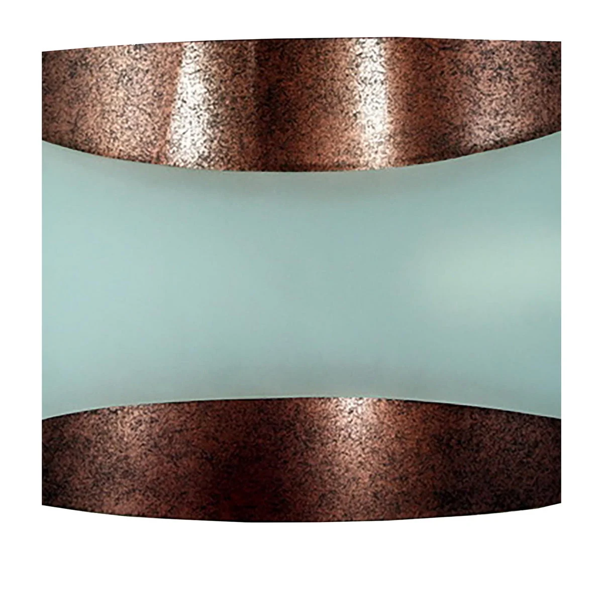 Benzara 13W Wall Lamp with Metal Frame and Hardwired Switch, Rustic Brown and White