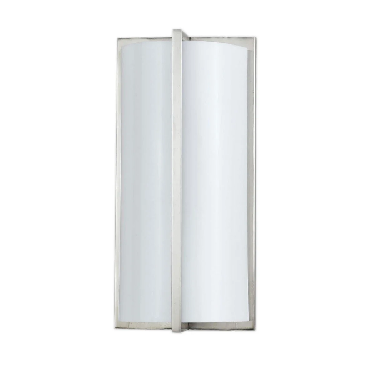 Benzara Cylindrical Shape PLC Wall Lamp with 3D Design, Set of 4, Silver and White