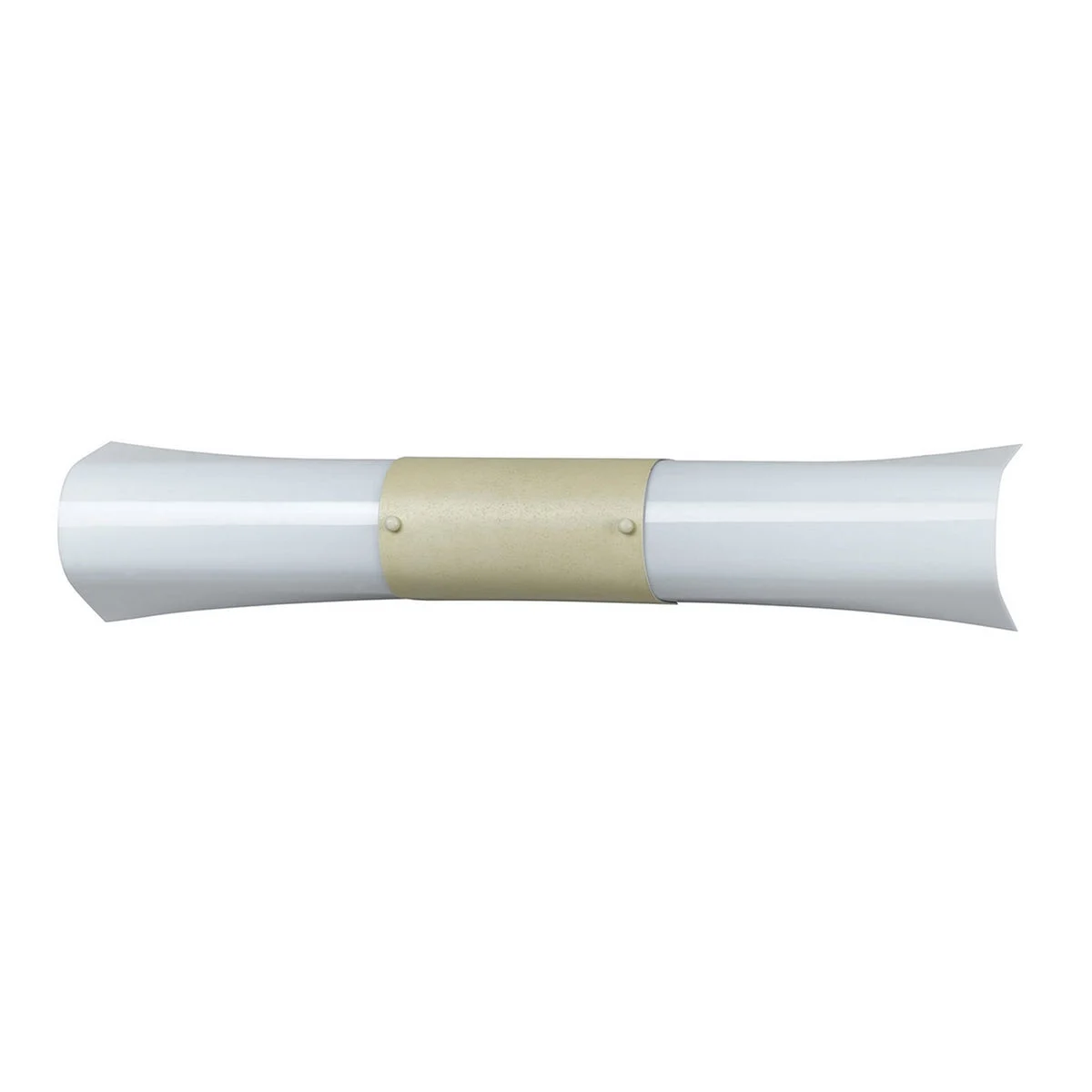 Benzara Elongated Vanity Light with Frosted Acrylic Plate, Set of 4,White and Beige