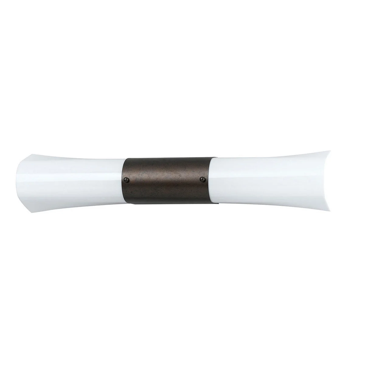 Benzara Elongated Vanity Light with Frosted Acrylic Plate, Set of 4,White and Brown