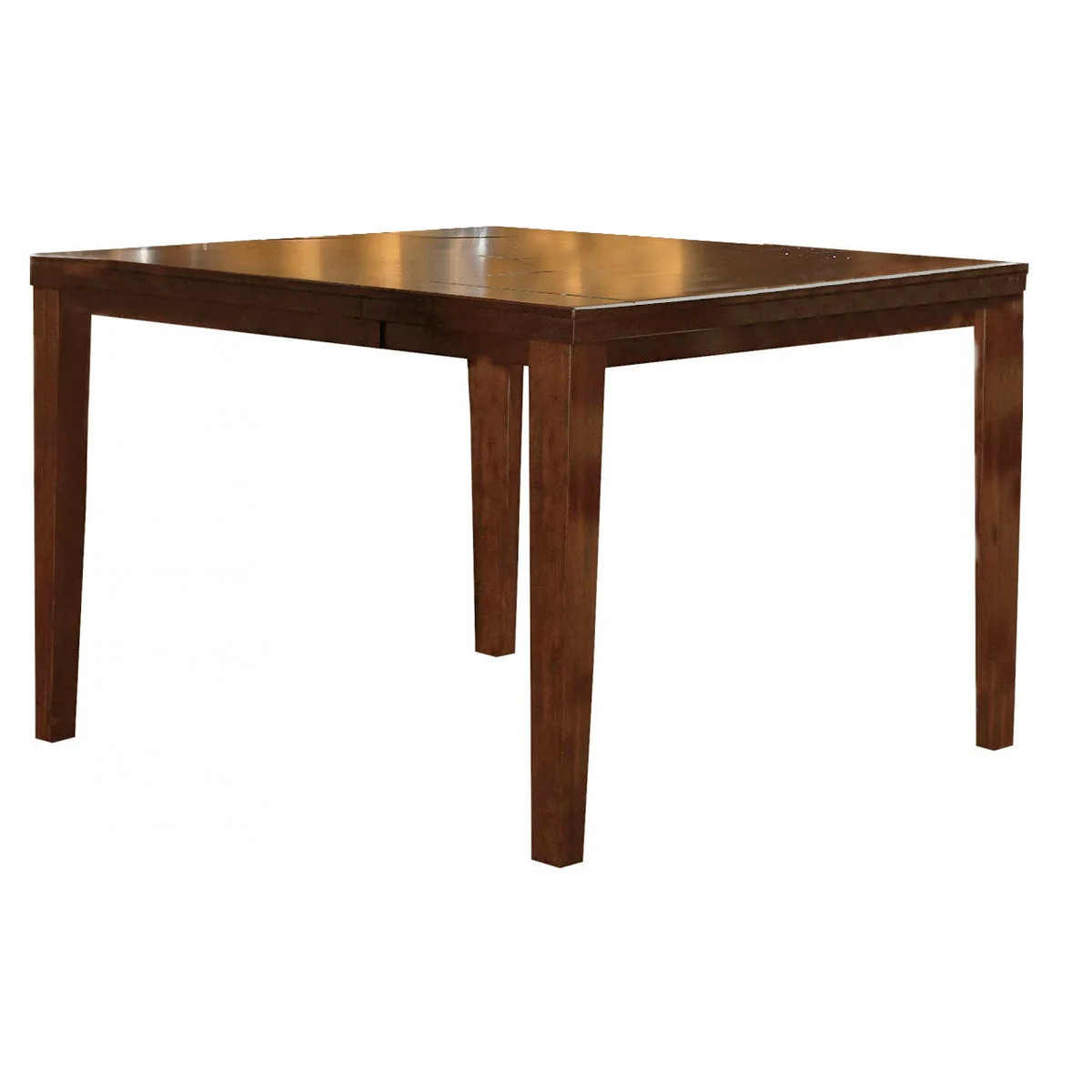 Benzara Square Wooden Counter Height Table with Butterfly Extendable Leaf, Brown