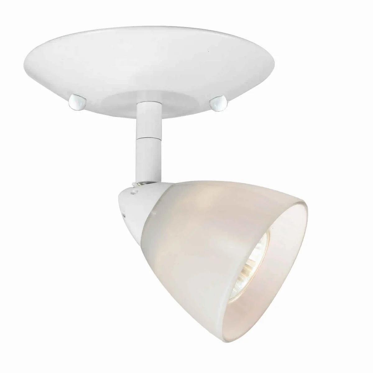 Benzara 1 Light Glass Shade Metal 120V Light Fixture, White