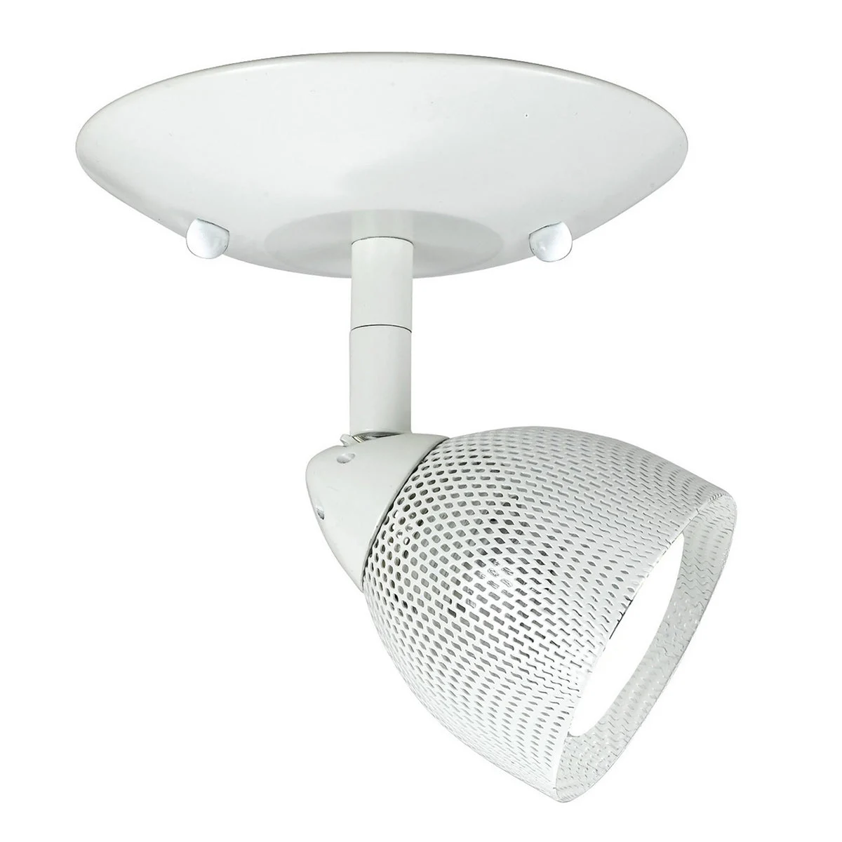 Benzara Mesh Design 50 Watt Metal Ceiling Track Light with Serpentine Fixture,White