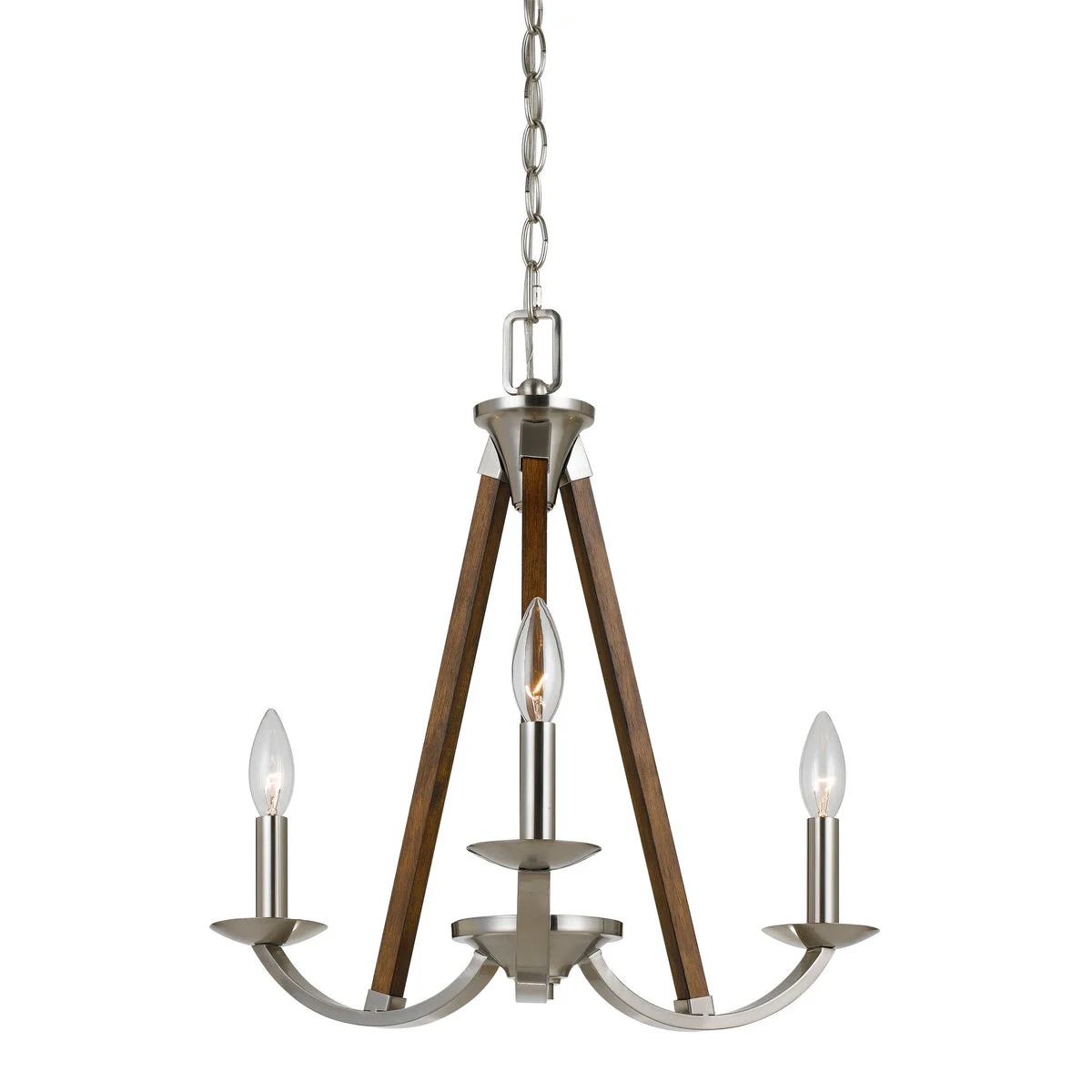 Benzara Sea Anchor Design Metal Chandelier with Candle Design Holders, Silver