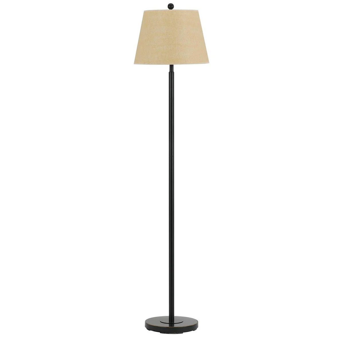 Benzara Metal Round 3 Way Floor Lamp with Spider Type Shade, Dark Bronze