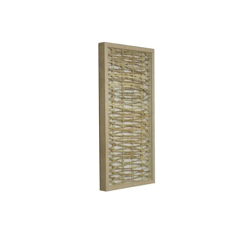 Benzara 10 x 32 Intertwined Handmade Shadow Box Wall decor, Brown