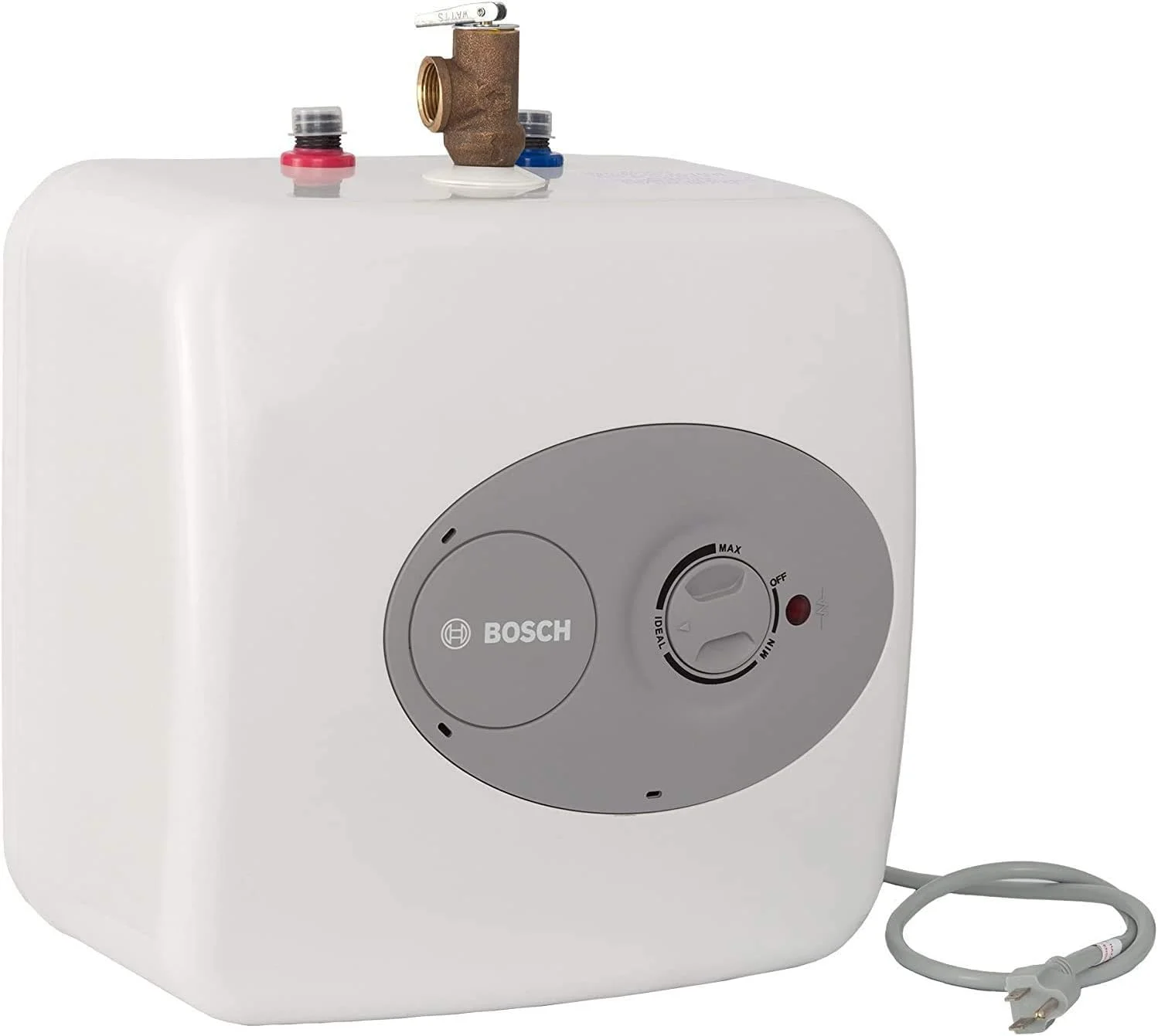 BOSCH Electric Mini-Tank Water Heater Tronic 3000 T 4-Gallon (ES4) – Eliminate Time for Hot Water – Shelf, Wall or Floor Mounted