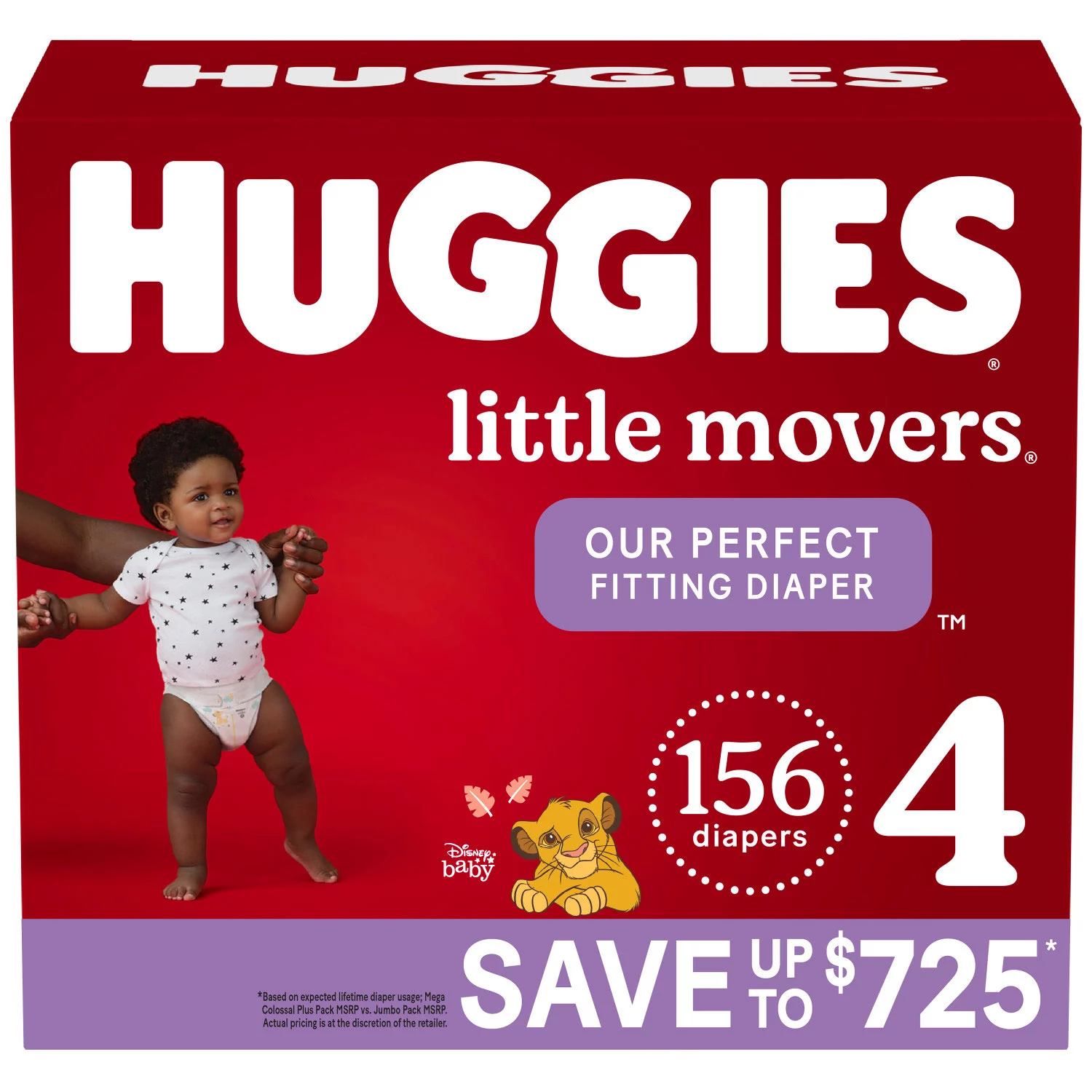 Baby Diapers Size 4, 156 Ct, Huggies Little Movers
