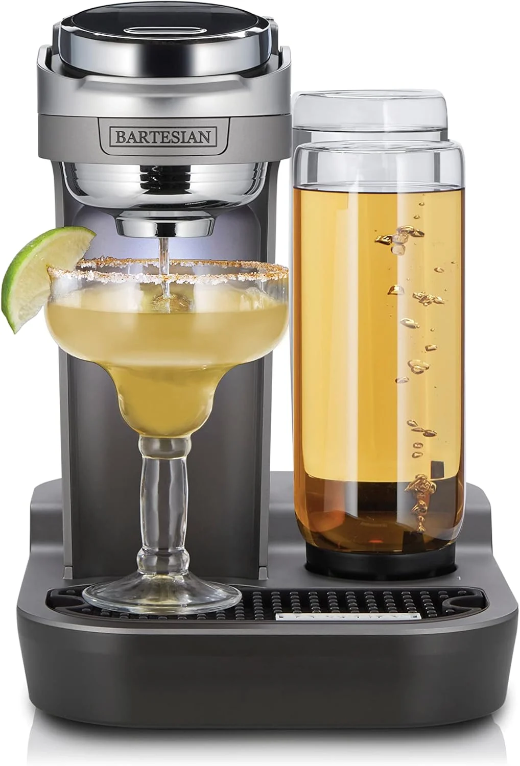 Bartesian Duet Cocktail Machine and Margarita Maker – Compact Home Bartender Mixologist Drink Mixer with 2 Glass Spirit Bottles – Automatic Machine Creates Premium Cocktails and Mocktails in Seconds