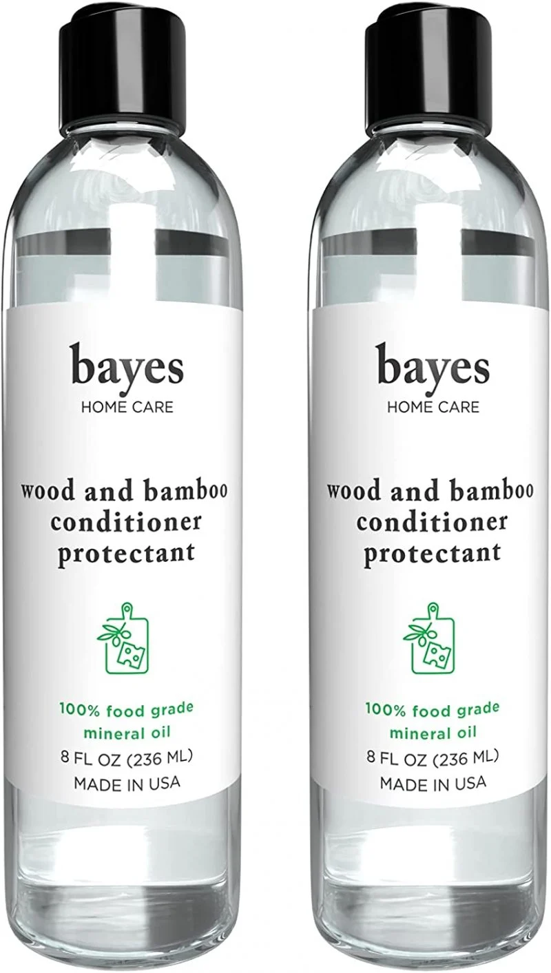 Bayes High-Performance Food Grade Mineral Oil Wood & Bamboo 8 oz, 2 Pack