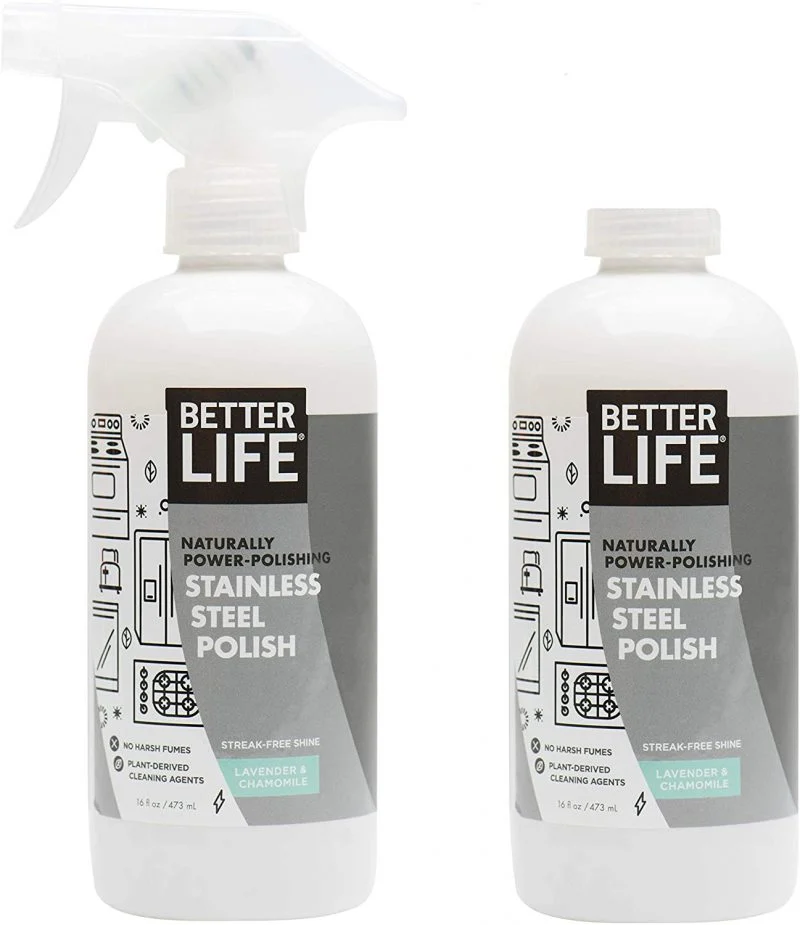 Better Life Natural Streak Free Stainless Steel Polish, Lavender and Chamomile, 16 Oz 2 Pack