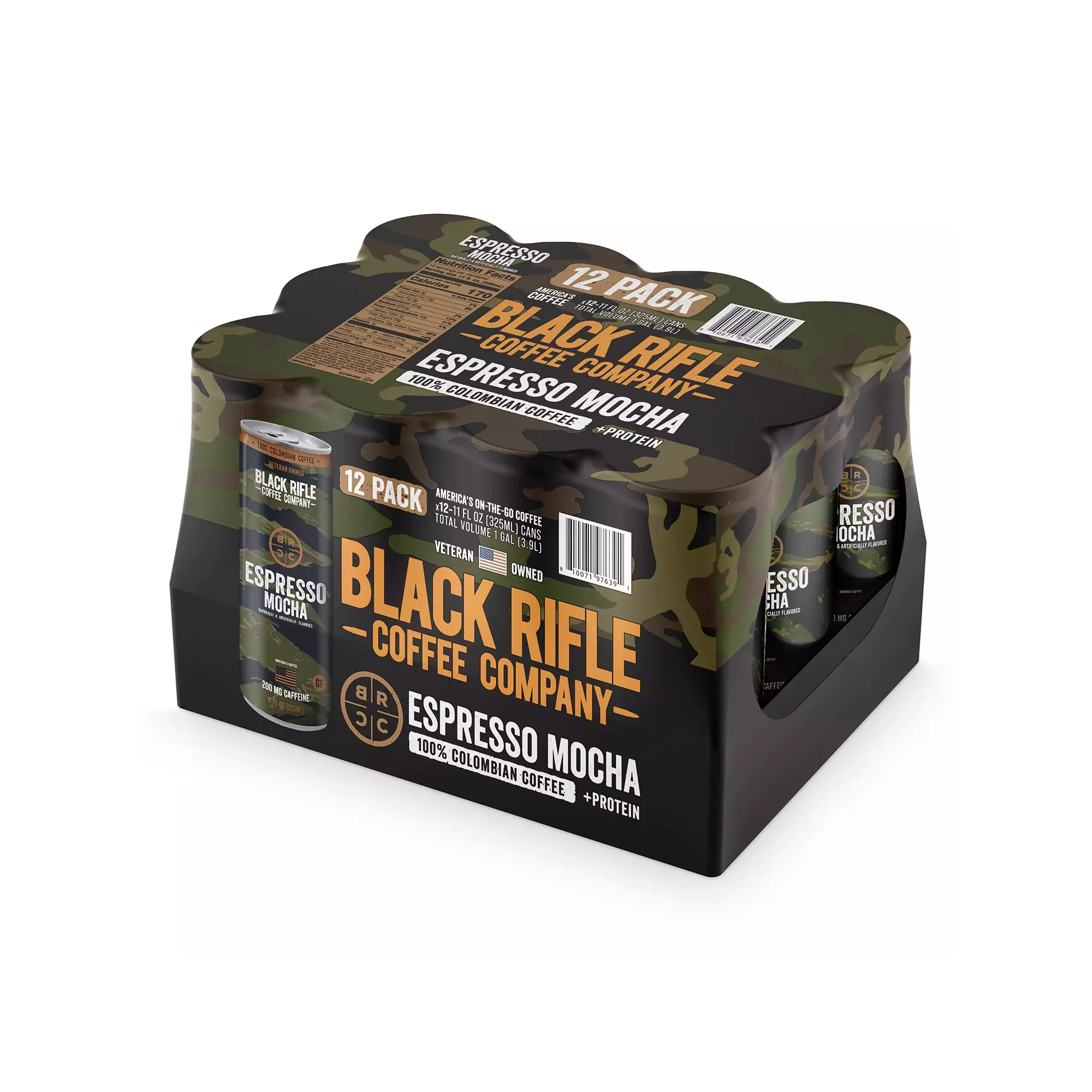 Black Rifle Coffee Company Espresso Mocha 11 Fluid Ounce (Pack of 12)