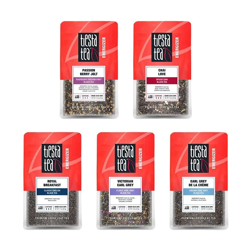 Tiesta Tea, Loose Leaf Black Tea Pack, 5 Pouches
