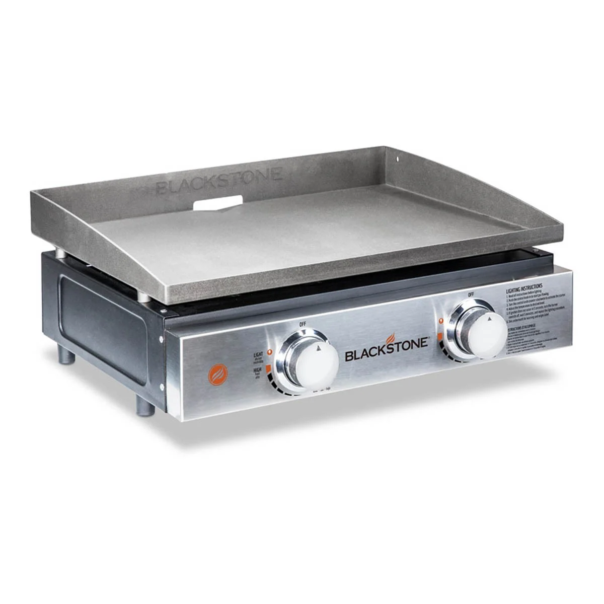 Blackstone 22″ Tabletop Grill without Hood- Propane Fuelled – 22 inch Portable Gas Griddle with 2 Burners – Rear Grease Trap for Kitchen, Outdoor, Camping, Tailgating or Picnicking (1666)