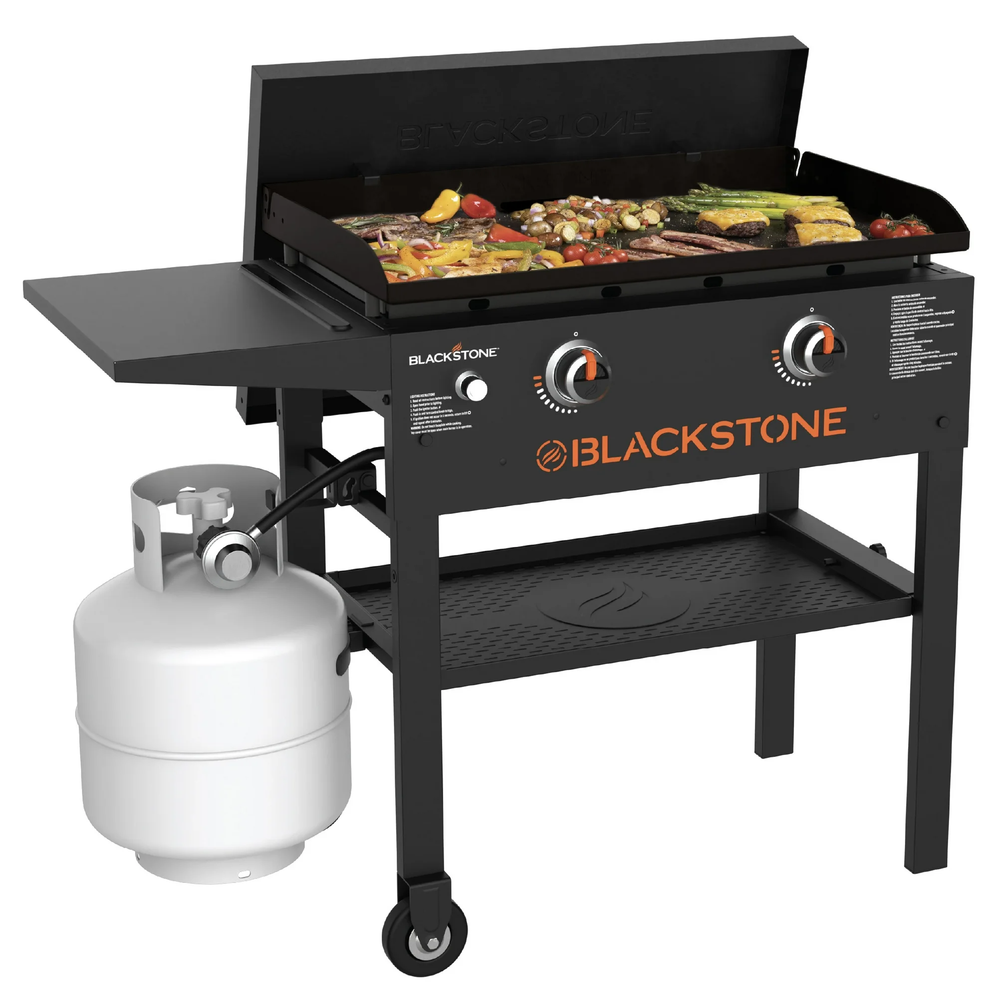 Blackstone Original 2-Burner 28″ Propane Omnivore Griddle with Hard Cover