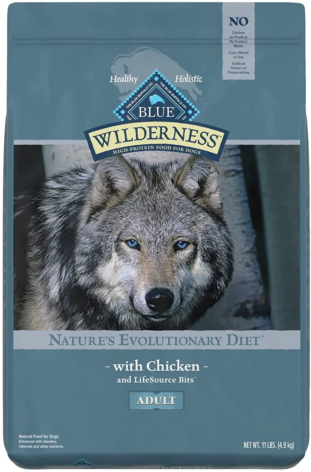 Blue Buffalo Wilderness High Protein, Natural Adult Dry Dog Food, Chicken 11-lb