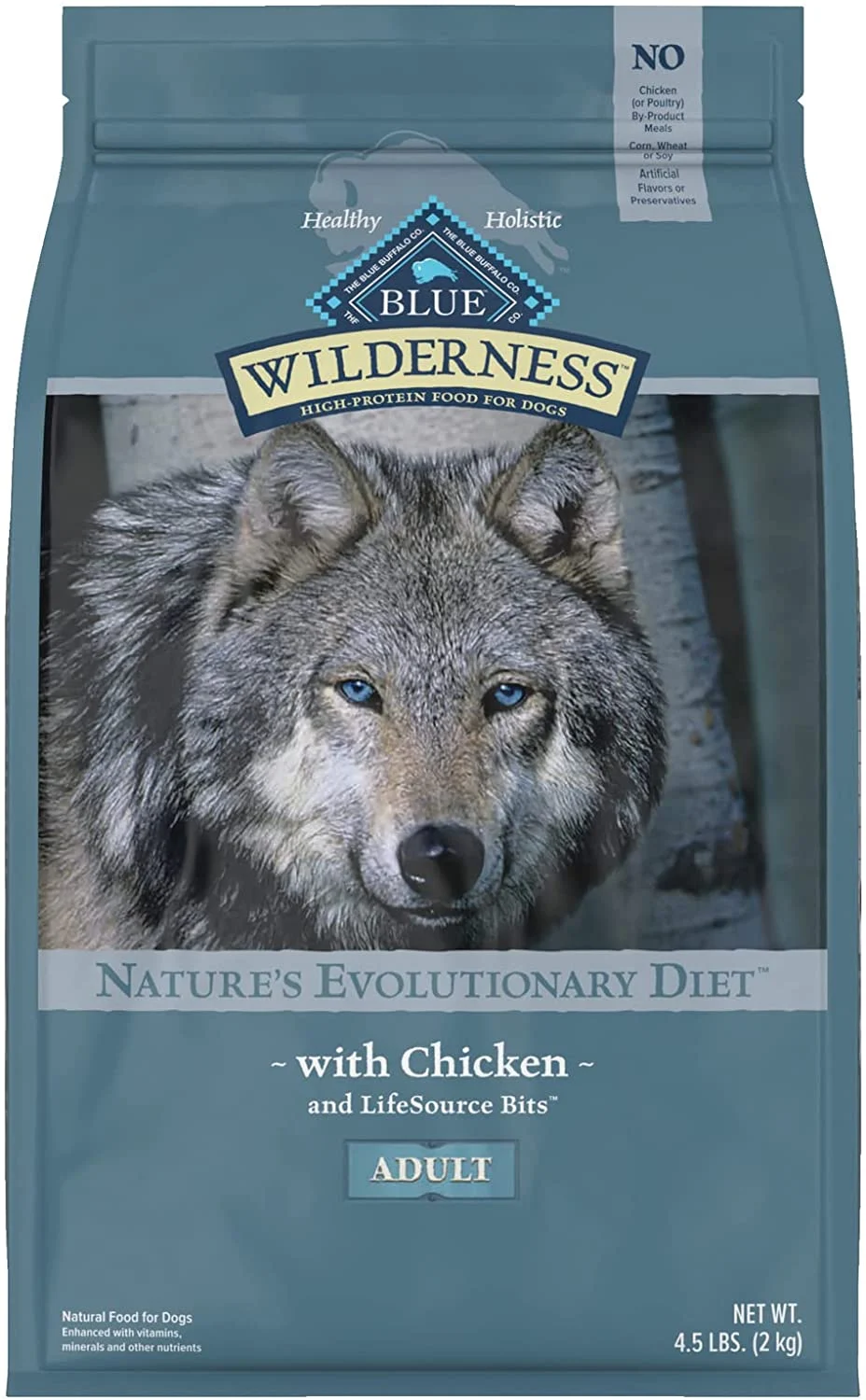 Blue Buffalo Wilderness High Protein, Natural Adult Dry Dog Food, Chicken 4.5-lb