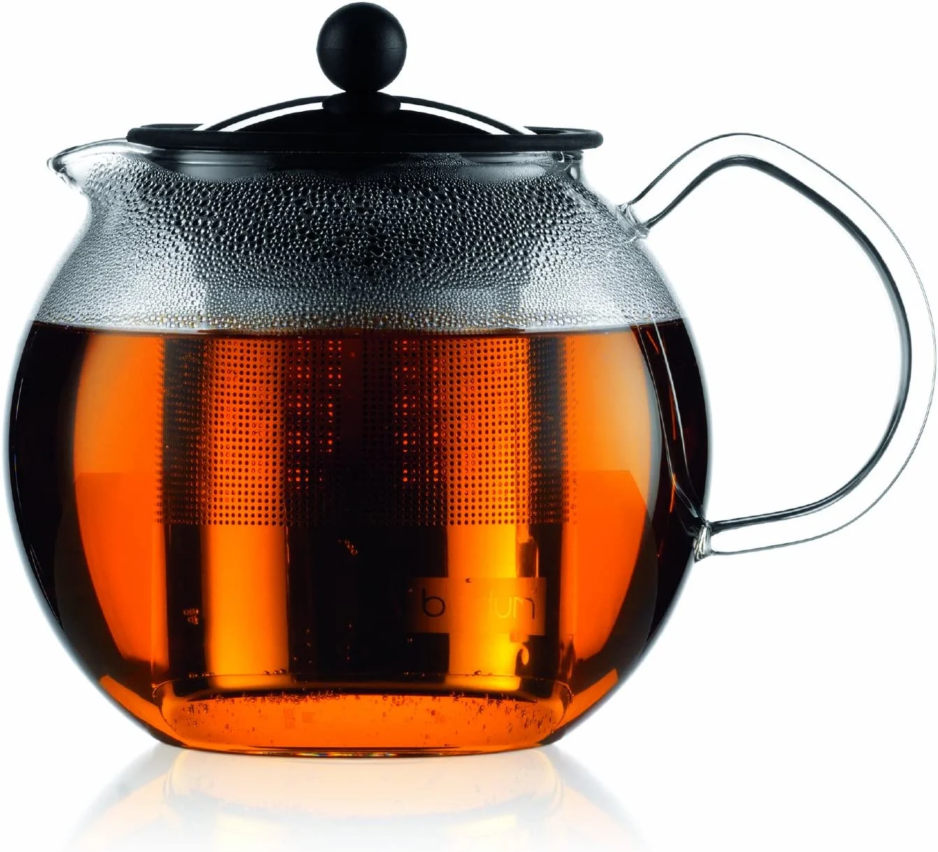 Bodum ASSAM Teapot, Glass Teapot with Stainless Steel Filter, 34 Ounce