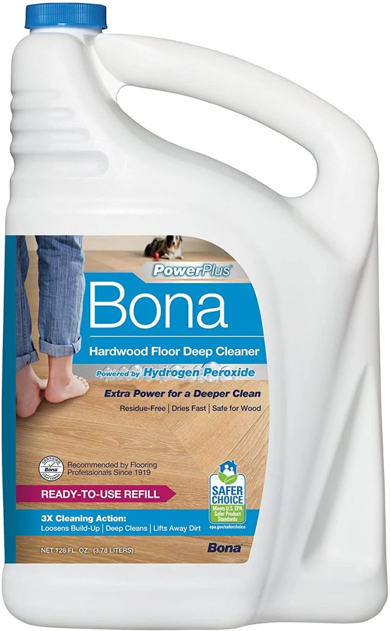 Bona PowerPlus Hardwood Floor Deep Cleaner Refill, 128 Fl Oz