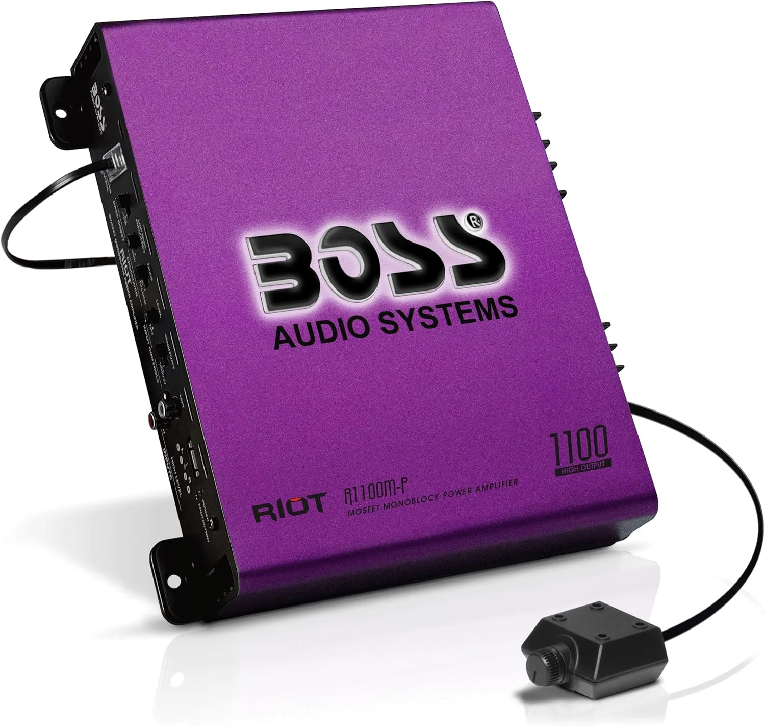 Boss Audio Systems R1100M-P Monoblock Car Amplifier – 1100 High Output, 2-8 Ohm Stable, Low/High Level Inputs, Low Pass Crossover, MOSFET Power Supply