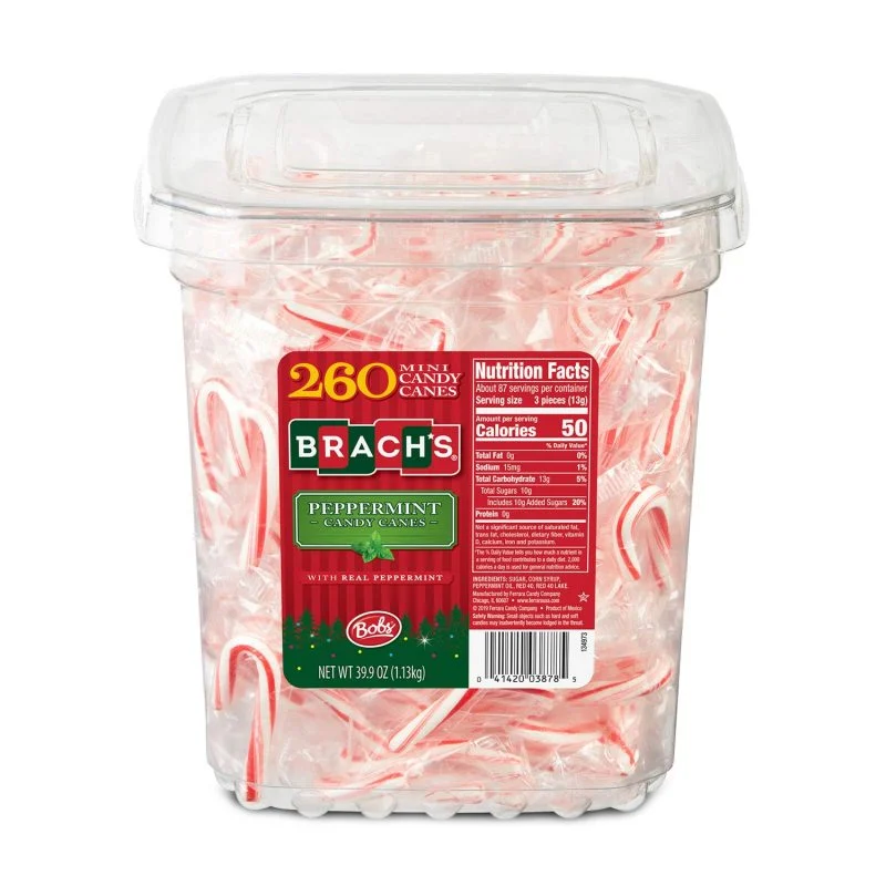 Brach’s Mini Candy Canes Tub, 260 Count