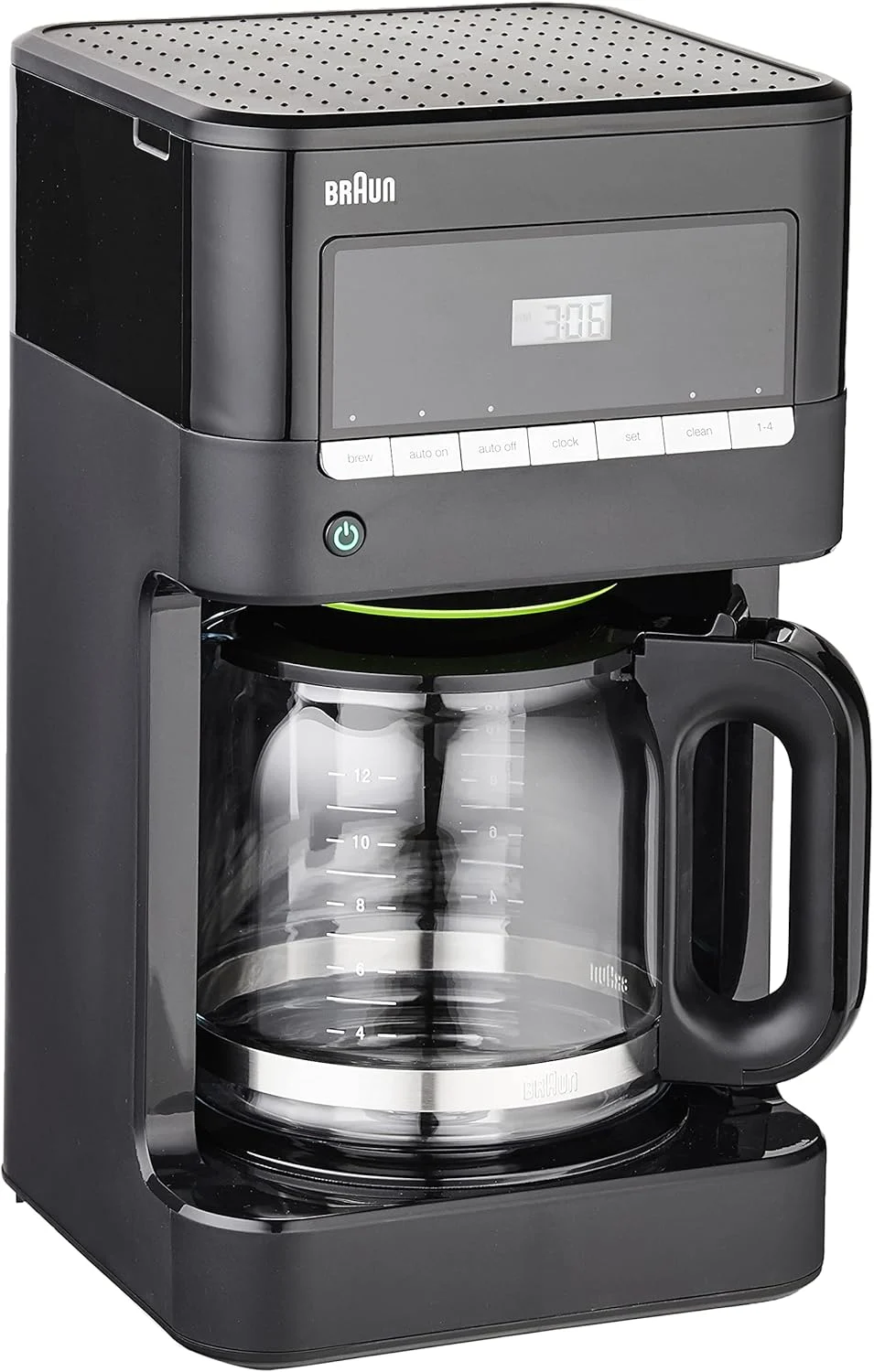 Braun KF7000BK Brew Sense 12 Cup Drip Coffee Maker – Pause & Pour Mid Brew, Programmable Coffee Machine, Black