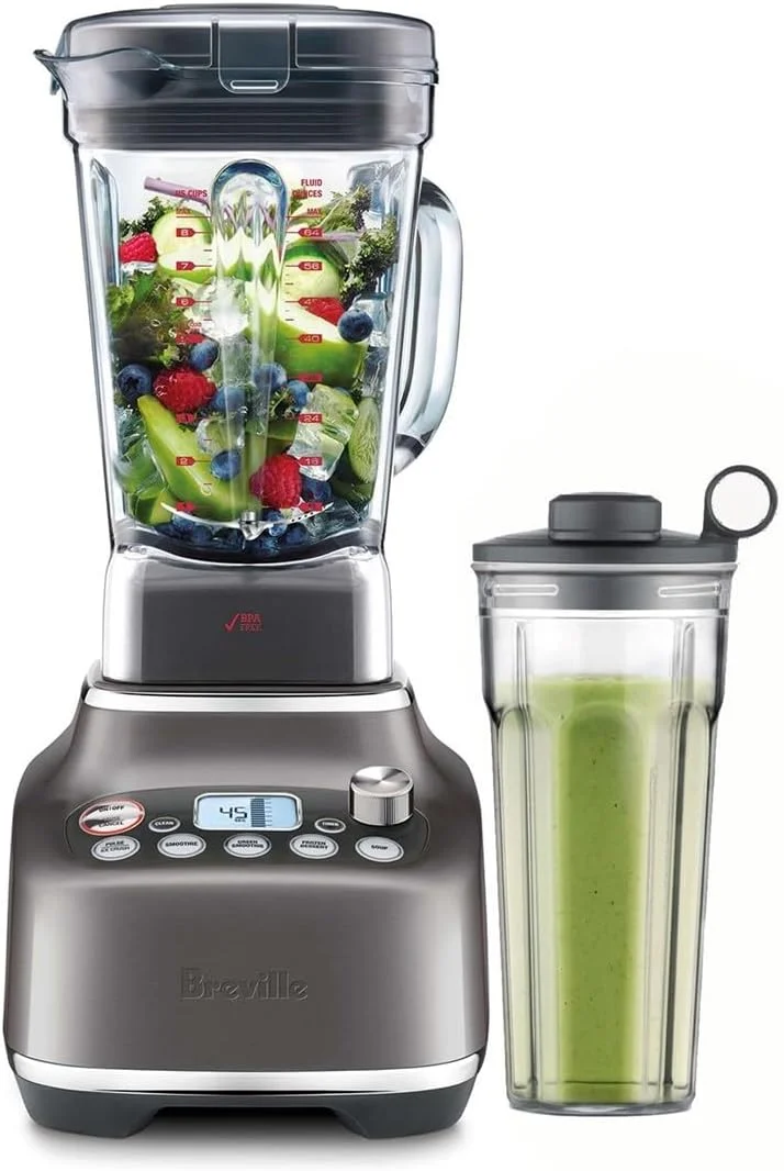 Breville BBL920SHY Super Q Commercial-Grade Home Blender, Smoked Hickory