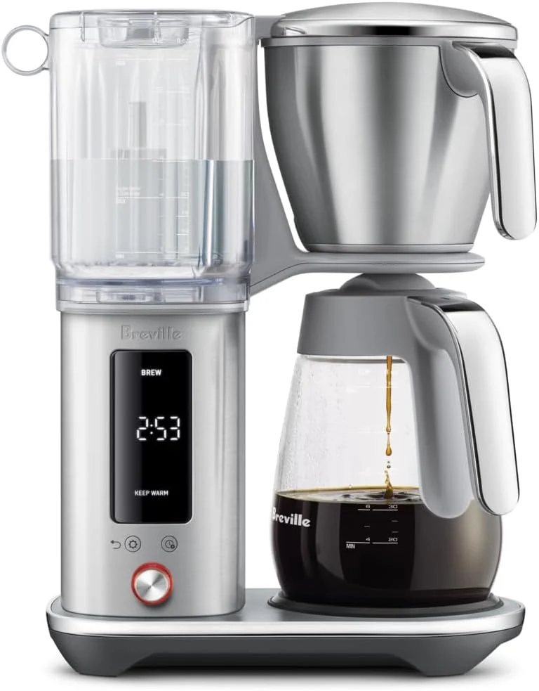 Breville BDC415BSS1BNA1 Drip Coffee Machine Luxe Brewer Glass, Clear