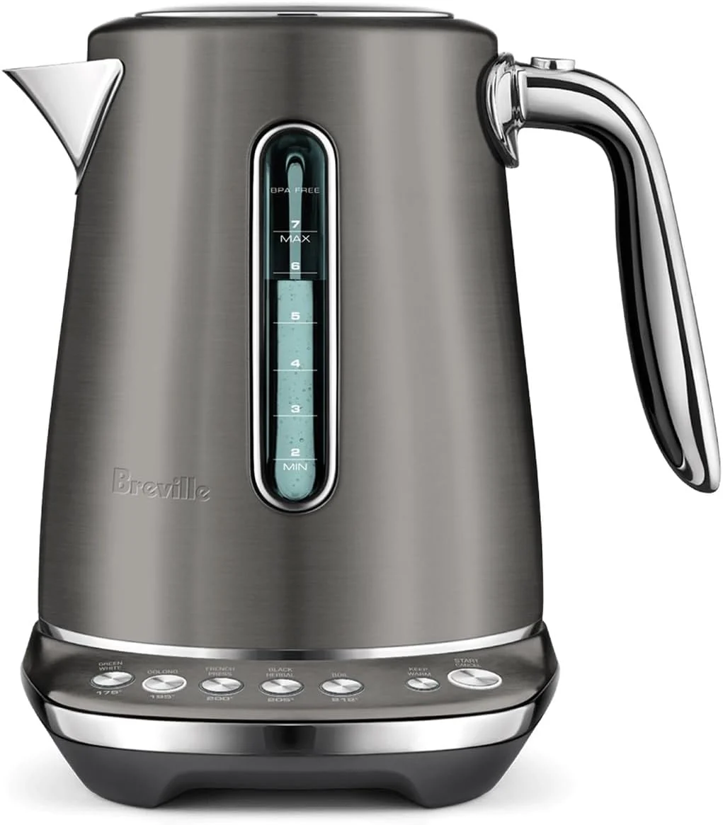 Breville BKE845BST Smart Kettle Luxe Water Heater, 7 Cup, Black Stainless Steel