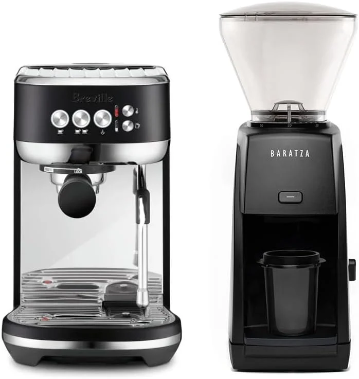 Breville Bambino Plus Espresso Machine Bundle w/ Baratza Encore ESP Espresso Grinder, Black BEP501BTR1BNA1