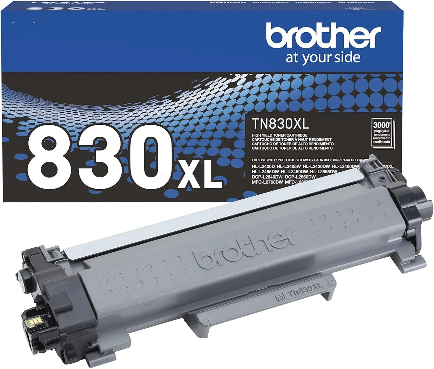 Brother Genuine TN830XL Black High Yield Printer Toner Cartridge – Print up to 3,000 Pages(1)