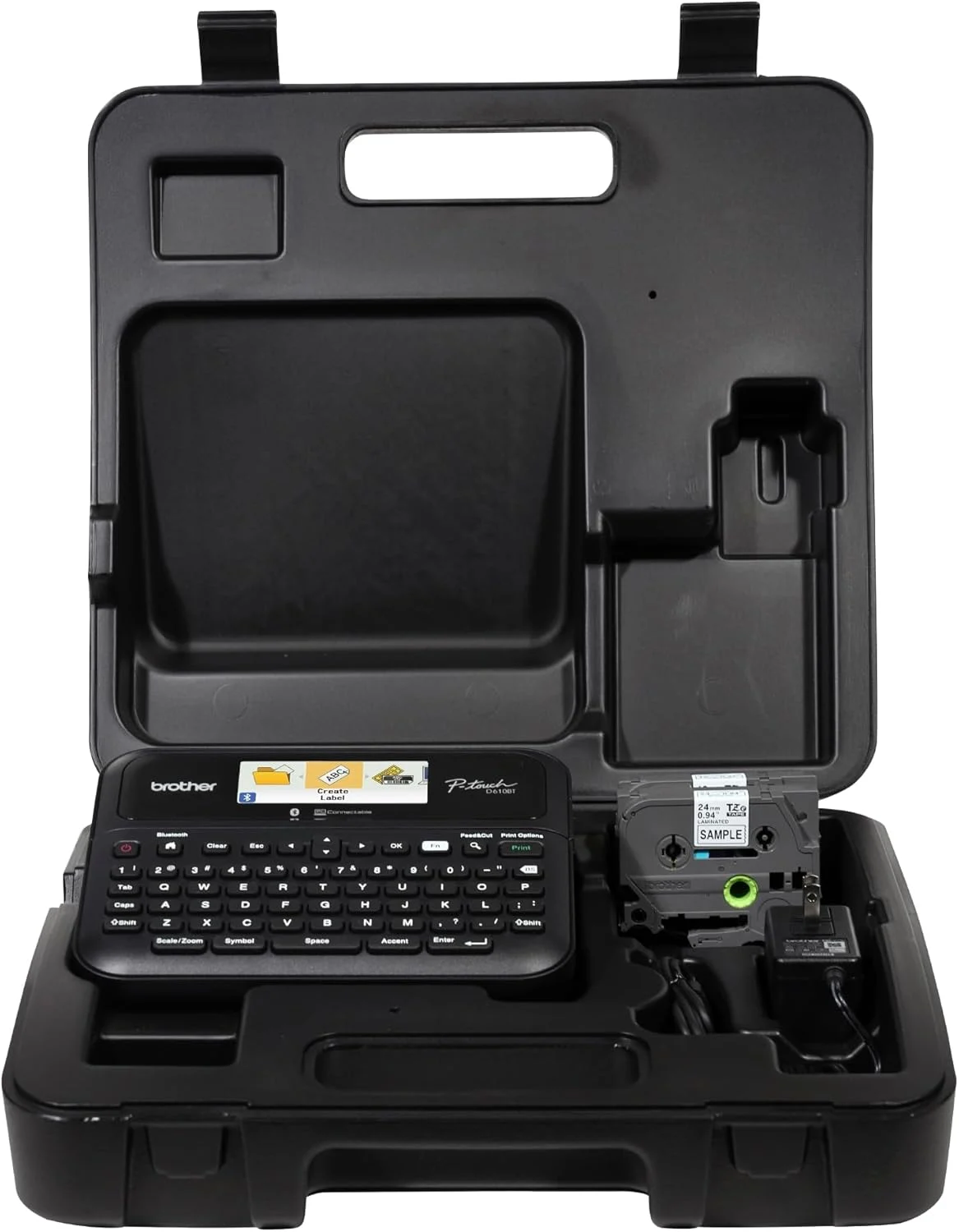Brother P-Touch PT- D610BTVP Business Professional Connected Label Maker | Connect and Create via Bluetooth® on TZe Label Tapes up to ~1 inch,White