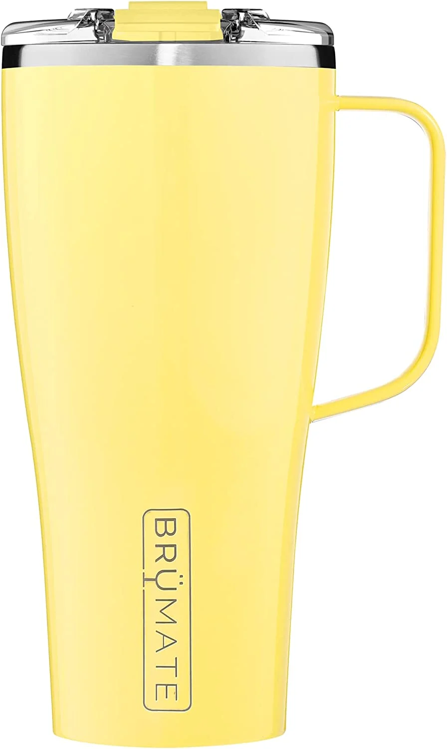 BrüMate Toddy XL – 32oz 100% Leak Proof Insulated Coffee Mug with Handle & Lid – Stainless Steel Coffee Travel Mug – Double Walled Coffee Cup (Daisy)