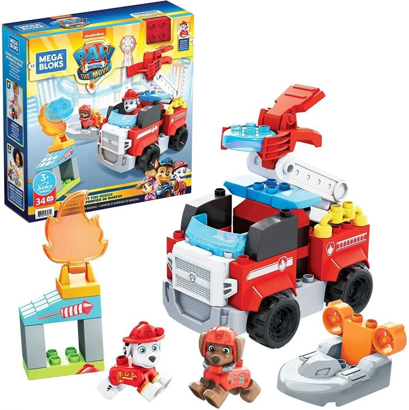 Mega Bloks PAW Patrol Marshall’s City Fire Rescue, Building Toys, 34 Pieces