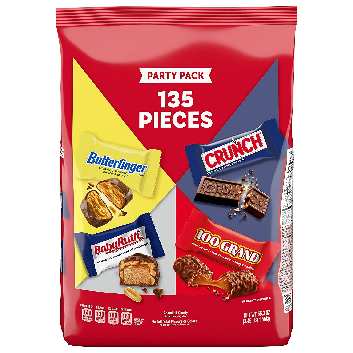 Butterfinger & Co. Bulk Chocolate-y Candy Bag, Mix of Mini Butterfinger 55.3 oz, 135 Count