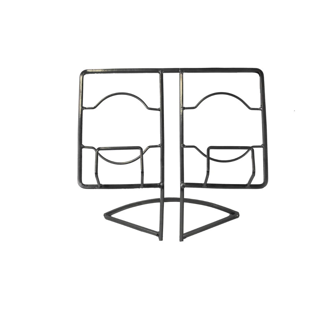 Benzara C482-MTL0009 Modern Design Metal Cook book Holder, Silver
