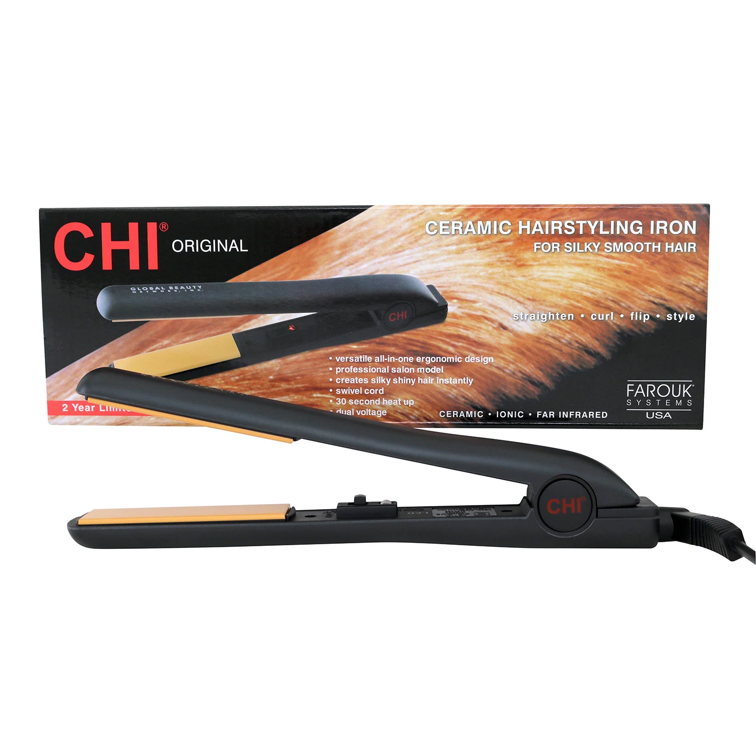 CHI Original Ceramic Hairstyling Iron, 1″